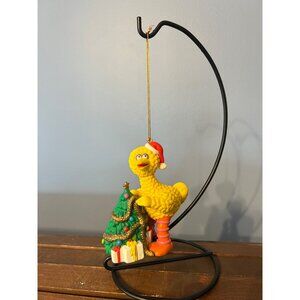 Vintage 1998 Sesame Street Big Bird W Christmas Tree Hanging Ornament Xmas Decor